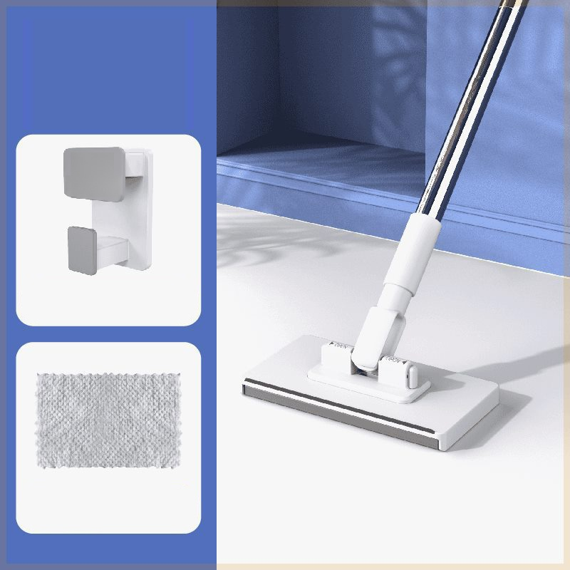 【100% Effortless! 】No-wash lazy mop💯🧽 Auto-Clamp Mop – Zero Water 💧 | Zero Mess 🧼 | ✨No dirty hands
