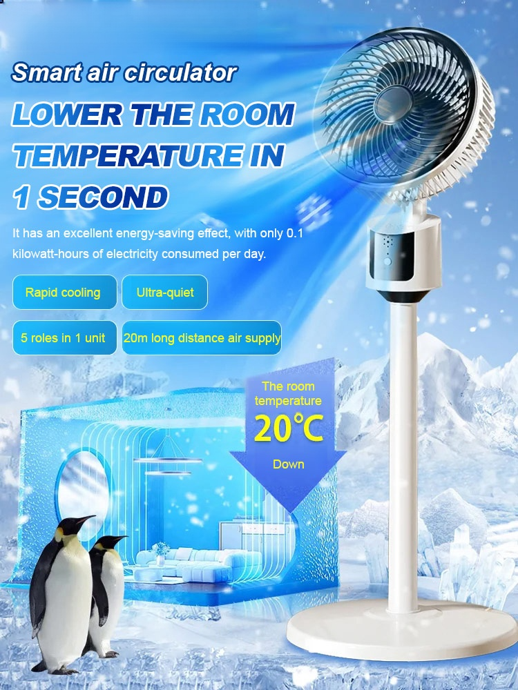 ❄️Ultra-quiet and energy-saving cool air conditioner fan, the efficient, energy-saving and silent design brings you a cool summer.⚡
