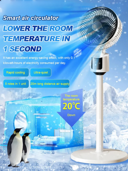 ❄️Ultra-quiet and energy-saving cool air conditioner fan, the efficient, energy-saving and silent design brings you a cool summer.⚡