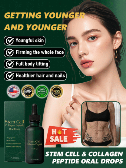 "Drink to Youth: Stem Cell Collagen Peptide Oral Drops"