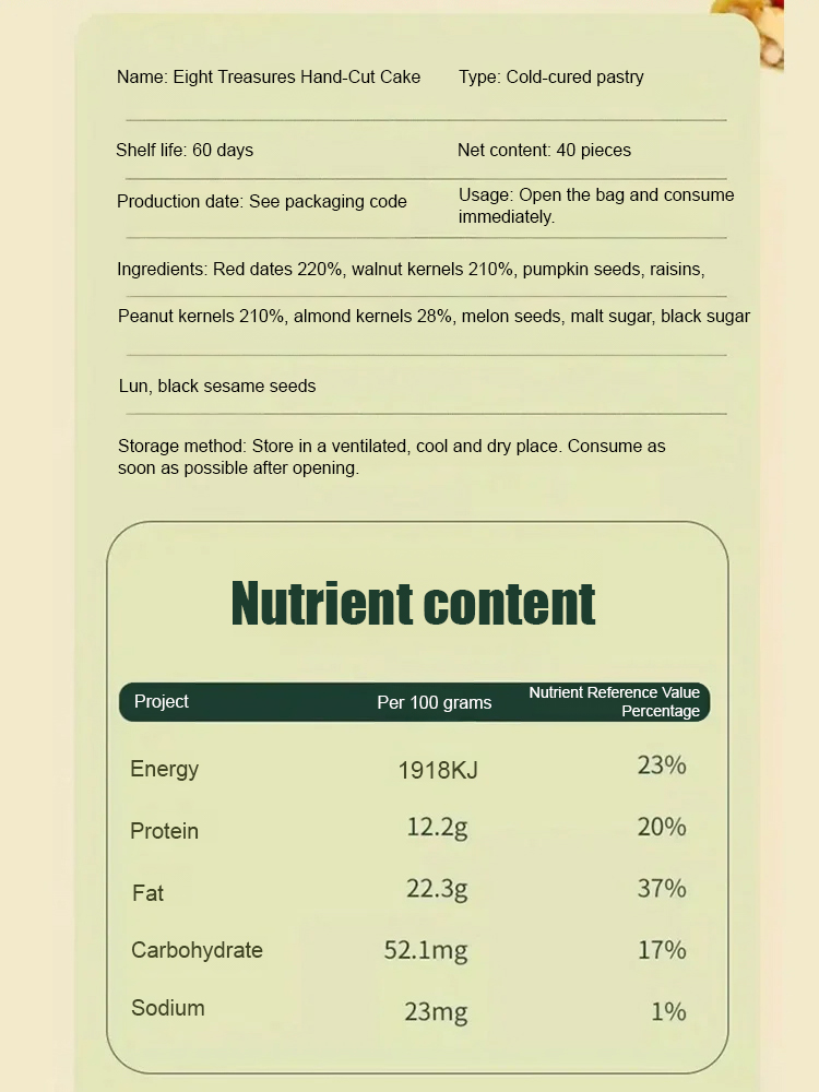 Astragalus and Codonopsis Eight Treasures Cake