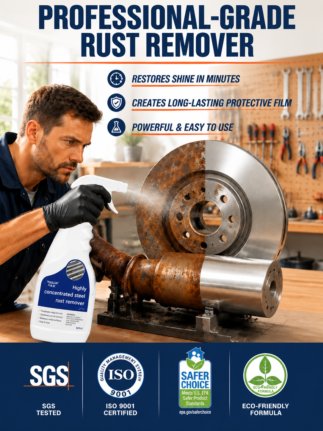 🛠️ 【Instant Rust Eraser】Ultra-Strong Metal Revival Spray Free trial ⭐