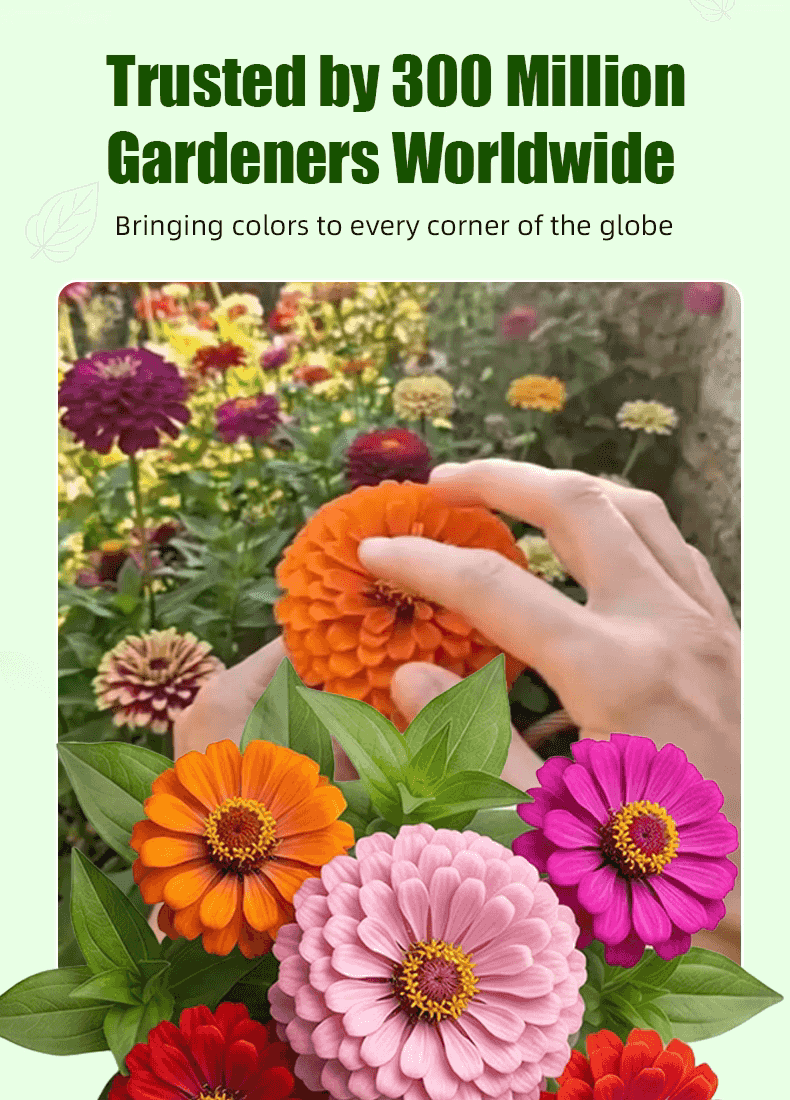 Double-flowered zinnia seeds sowing and blooming