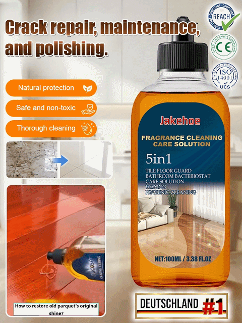🌟 Mirror-Gloss Hardwood Cleaner –Old Floors → Brand New in 3 Seconds! ✨