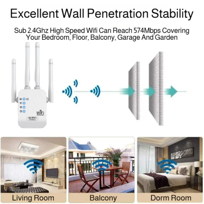 Bedroom Signal Booster Wireless Extender Through Wall Repeater Wifi Signal Amplifier Wired Booster