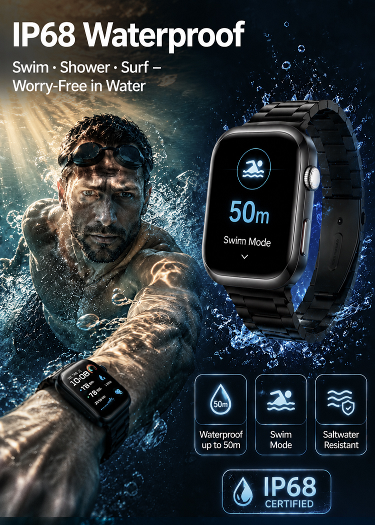 🩺 Medical Flagship Smartwatch: High-Precision, Non-Invasive Glucose & Blood Pressure Monitoring