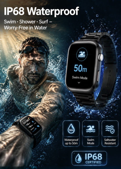 🩺 Medical Flagship Smartwatch: High-Precision, Non-Invasive Glucose & Blood Pressure Monitoring