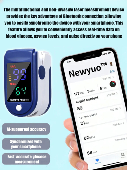 [☺️Painless Measurement] 🏥Professional-grade blood oxygen monitor with an accuracy rate of up to 99.9%, already applied in clinical medicine.✅