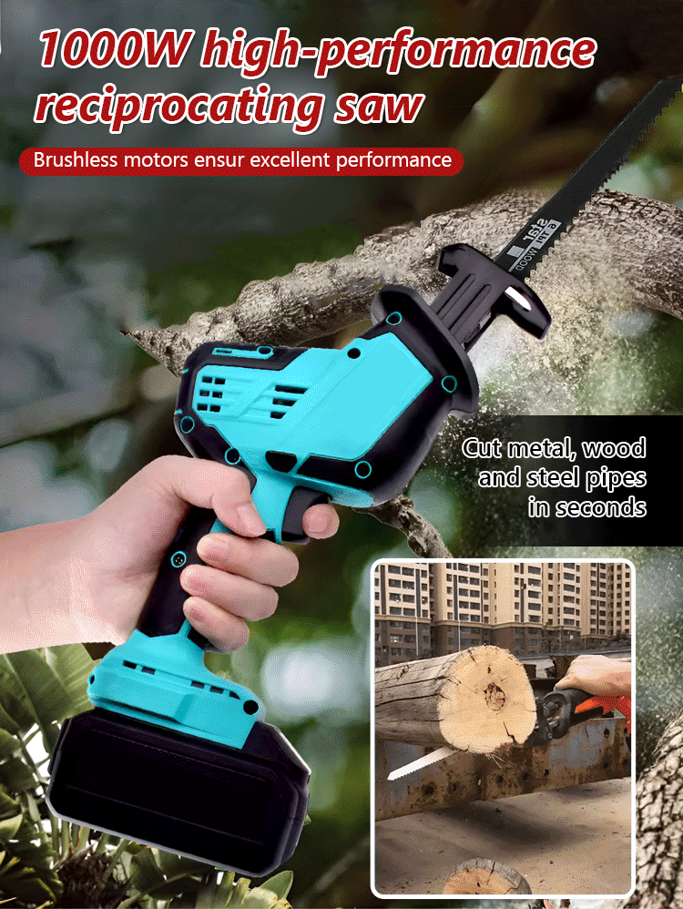 【Easy Cutting】Lithium Battery Reciprocating Saw Saber Saw
