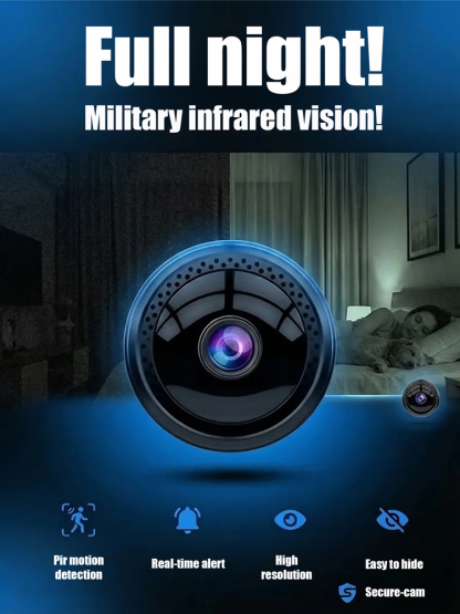 Mini Infrared Night Vision Camera ✨ Wireless & Magnetic ✨ 100% Hack-Proof 🛡️