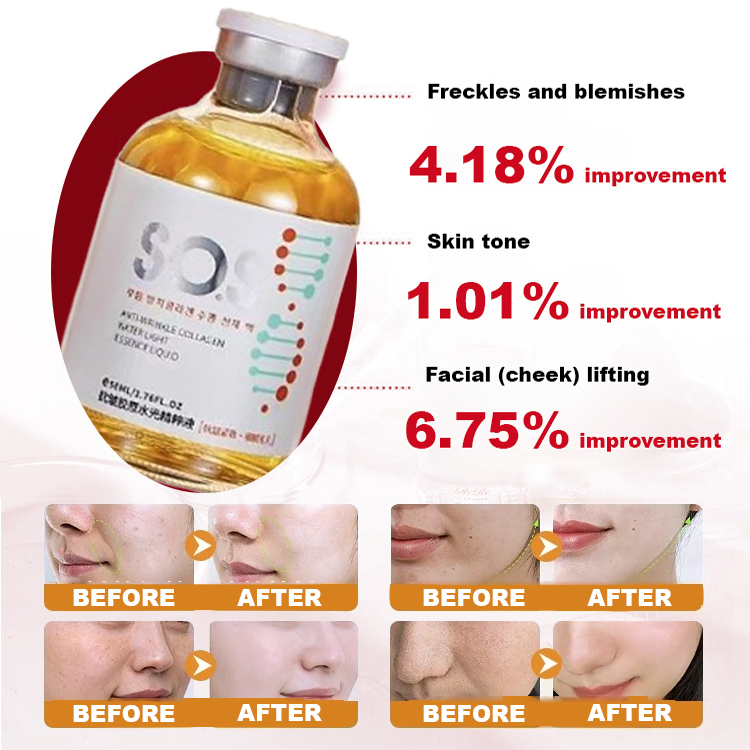 Anti-wrinkle collagen water light cell essence, feel the lift, see the glow — try it today, risk-free.