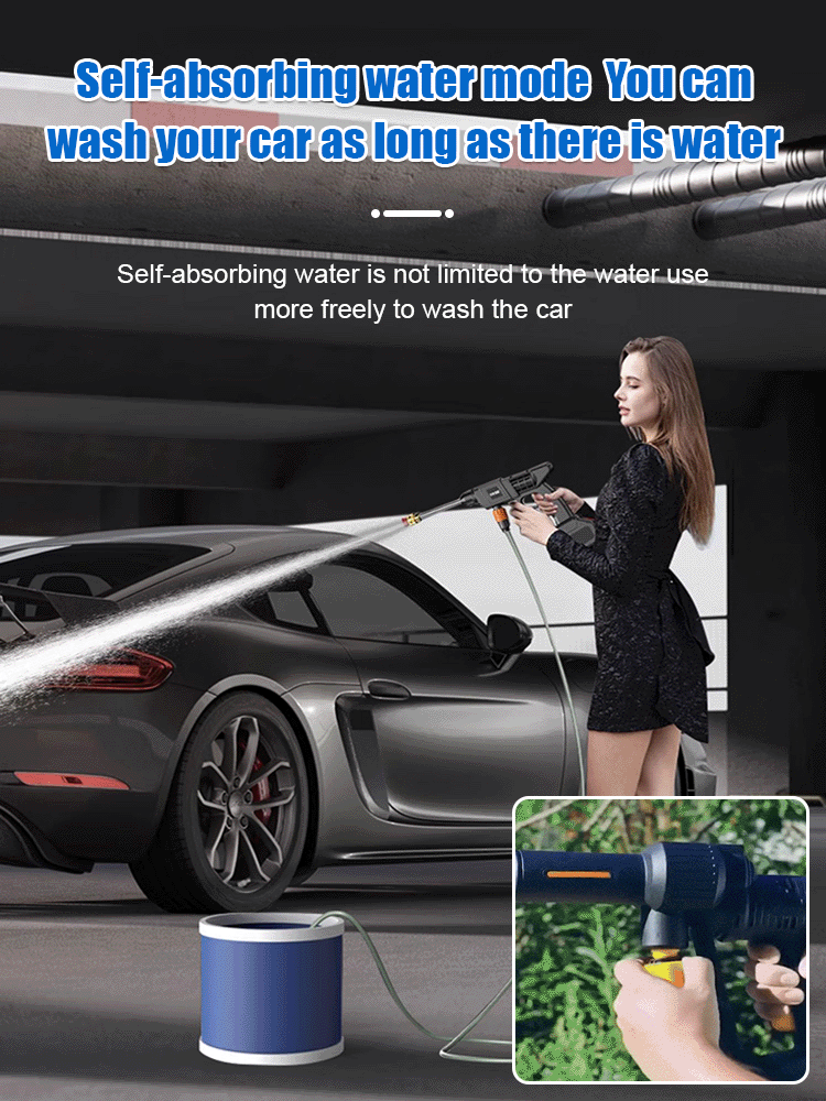 Household electric high-pressure car wash water gun