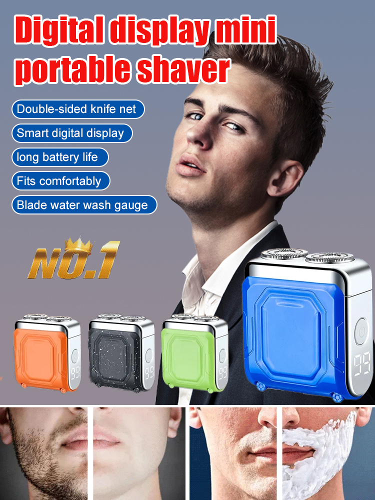 ✂️✂️✂️Digital display mini portable shaver, shave clean and you will look 20 years younger 🔋Ultra-long battery life, instant clean with one shave, easy rinse for cleaning, compact size, and highly portable.