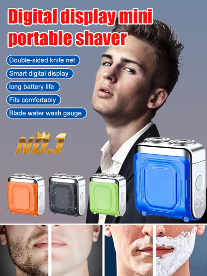 ✂️✂️✂️Digital display mini portable shaver, shave clean and you will look 20 years younger 🔋Ultra-long battery life, instant clean with one shave, easy rinse for cleaning, compact size, and highly portable.