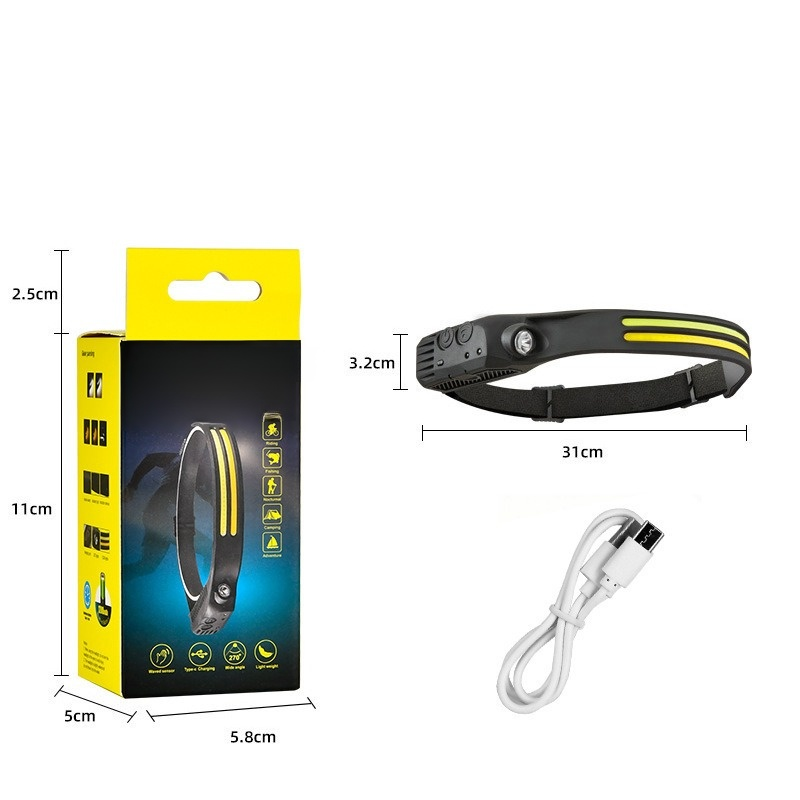 Wave Sensor Intelligent COB Headlamp