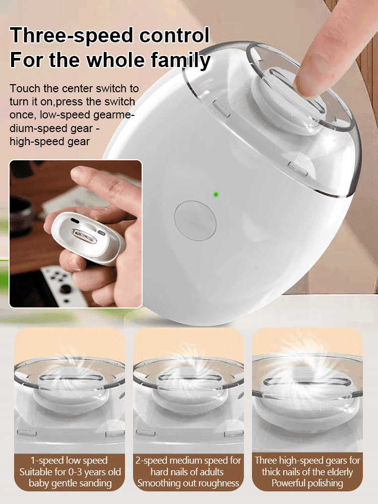 【Essential for Homes with Babies and Elderly】Electric Nail Grinder