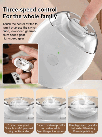 【Essential for Homes with Babies and Elderly】Electric Nail Grinder