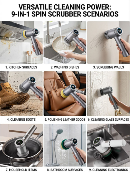 Multifunctional Electric Cleaning Brush Set