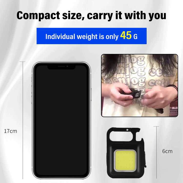 Multifunctional portable keychain light