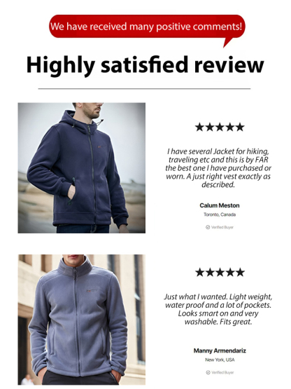 Men's Export Double-Sided Fleece Jacket to Norway