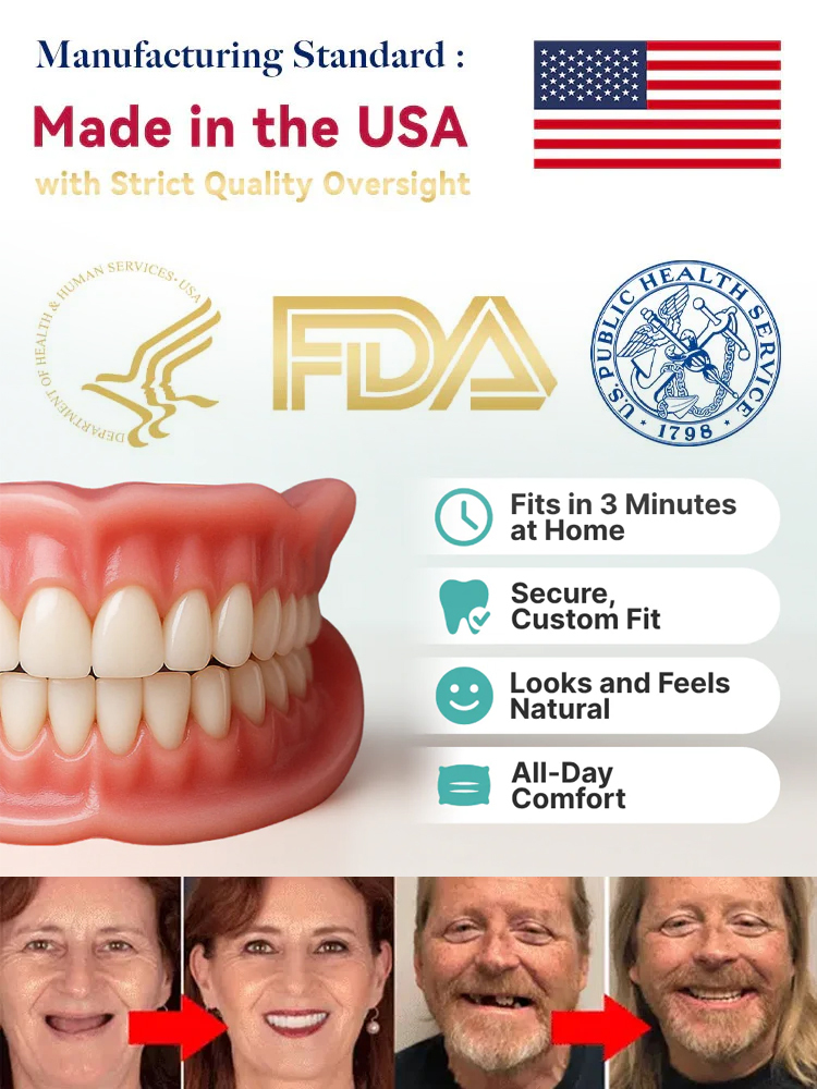 Natural Smile Denture Set – Over 200,000 units sold in just 3 days! ✨ 100% satisfaction guaranteed – Fixes yellowing teeth and missing teeth in seconds.