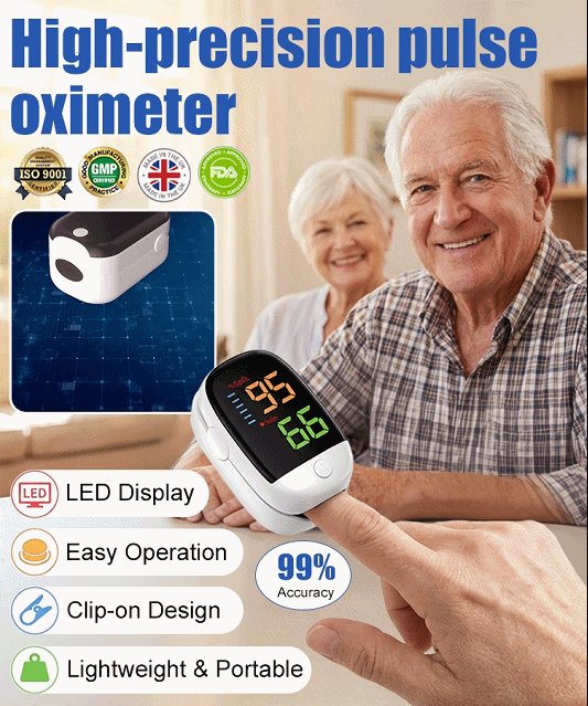 [☺️Painless Measurement] 🏥Professional-grade blood oxygen monitor with an accuracy rate of up to 99.9%, already applied in clinical medicine.✅
