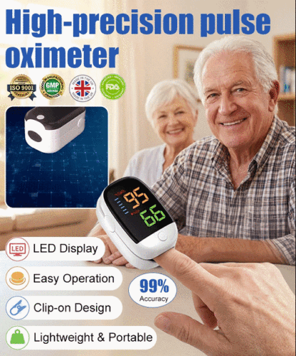 [☺️Painless Measurement] 🏥Professional-grade blood oxygen monitor with an accuracy rate of up to 99.9%, already applied in clinical medicine.✅