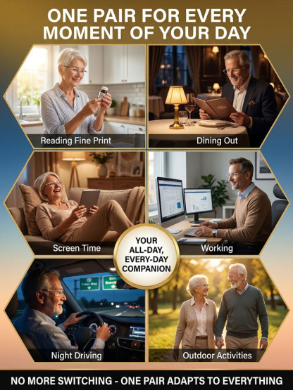 Auto-Focus Multifocal Reading Glasses