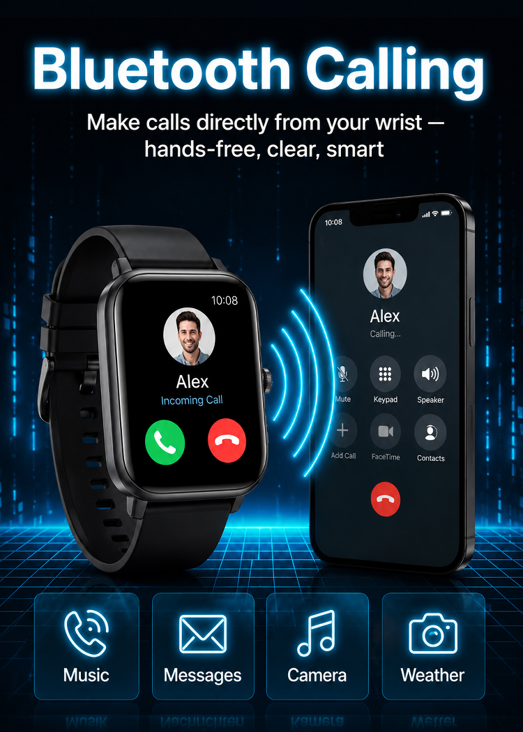 🩺 Medical Flagship Smartwatch: High-Precision, Non-Invasive Glucose & Blood Pressure Monitoring