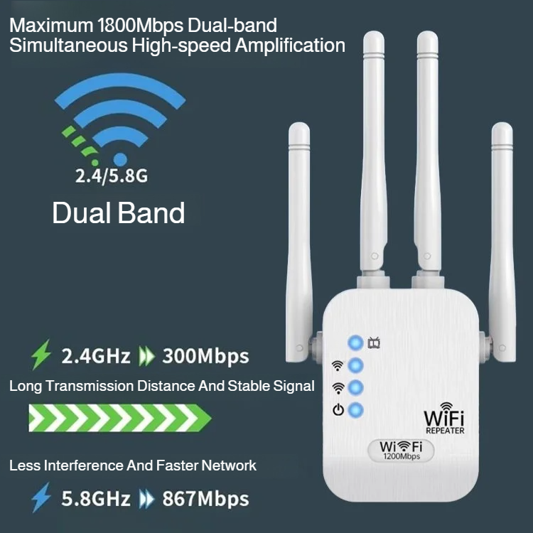 Bedroom Signal Booster Wireless Extender Through Wall Repeater Wifi Signal Amplifier Wired Booster