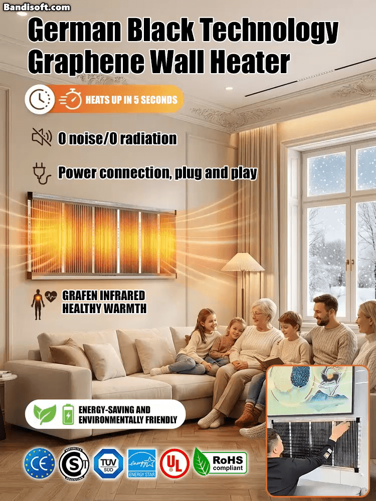 【5 Seconds Quick Heating】German Black Technology Graphene Wall Heater