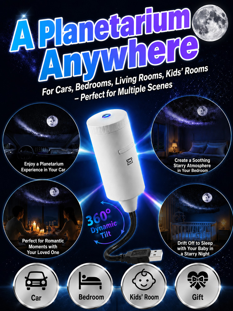 3D Ocean & Starry Sky Projector: Transform Your Home & Car into a Magical Underwater Paradise in Just 1 Second!