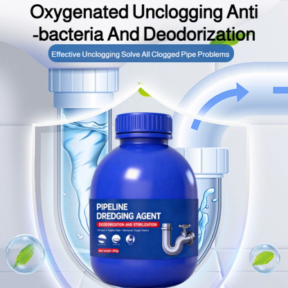 Bacteria and deodorant Pipe cleaner Pipe Unclogger Fast and efficient Blue Bottle Save time and effo