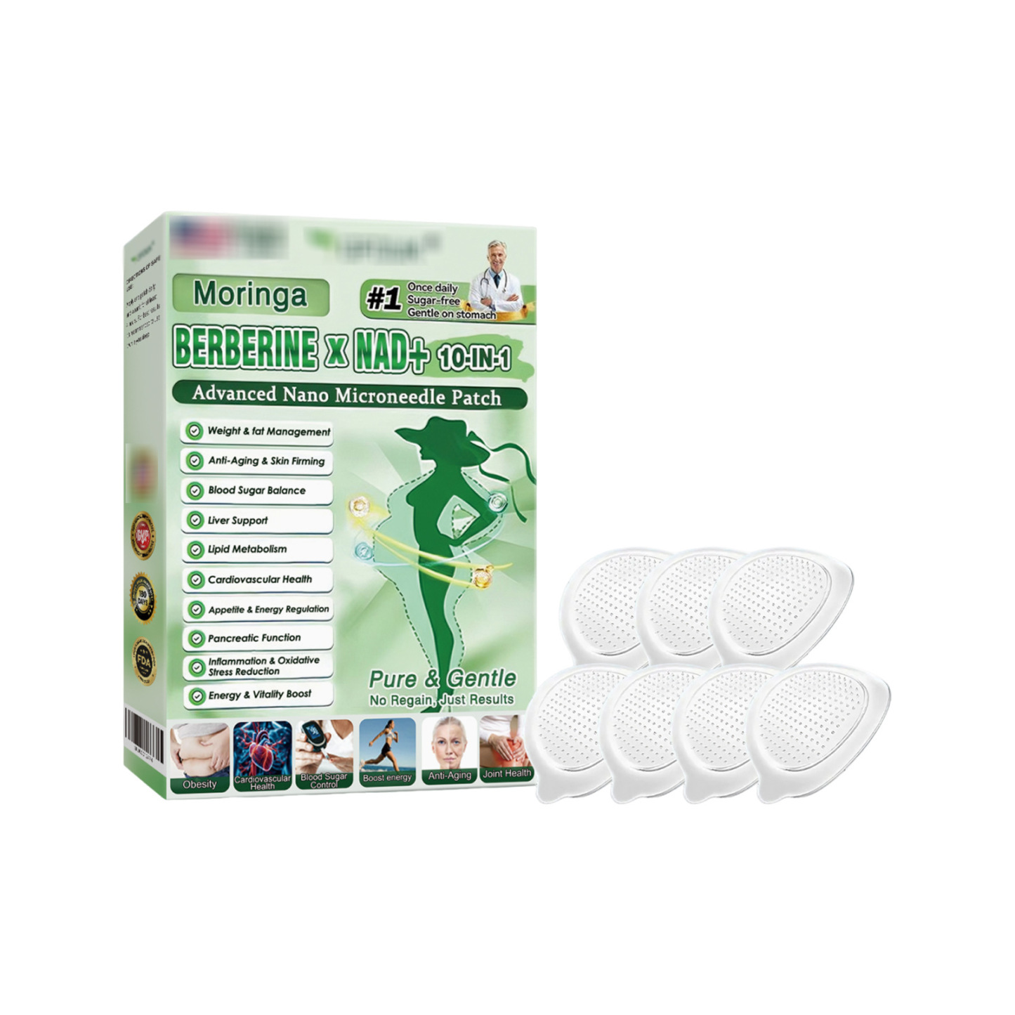 🔬 Berberine x NAD+ Nano Patch – 10-in-1 Metabolic Reset No needles. No dieting. Just one patch a day.