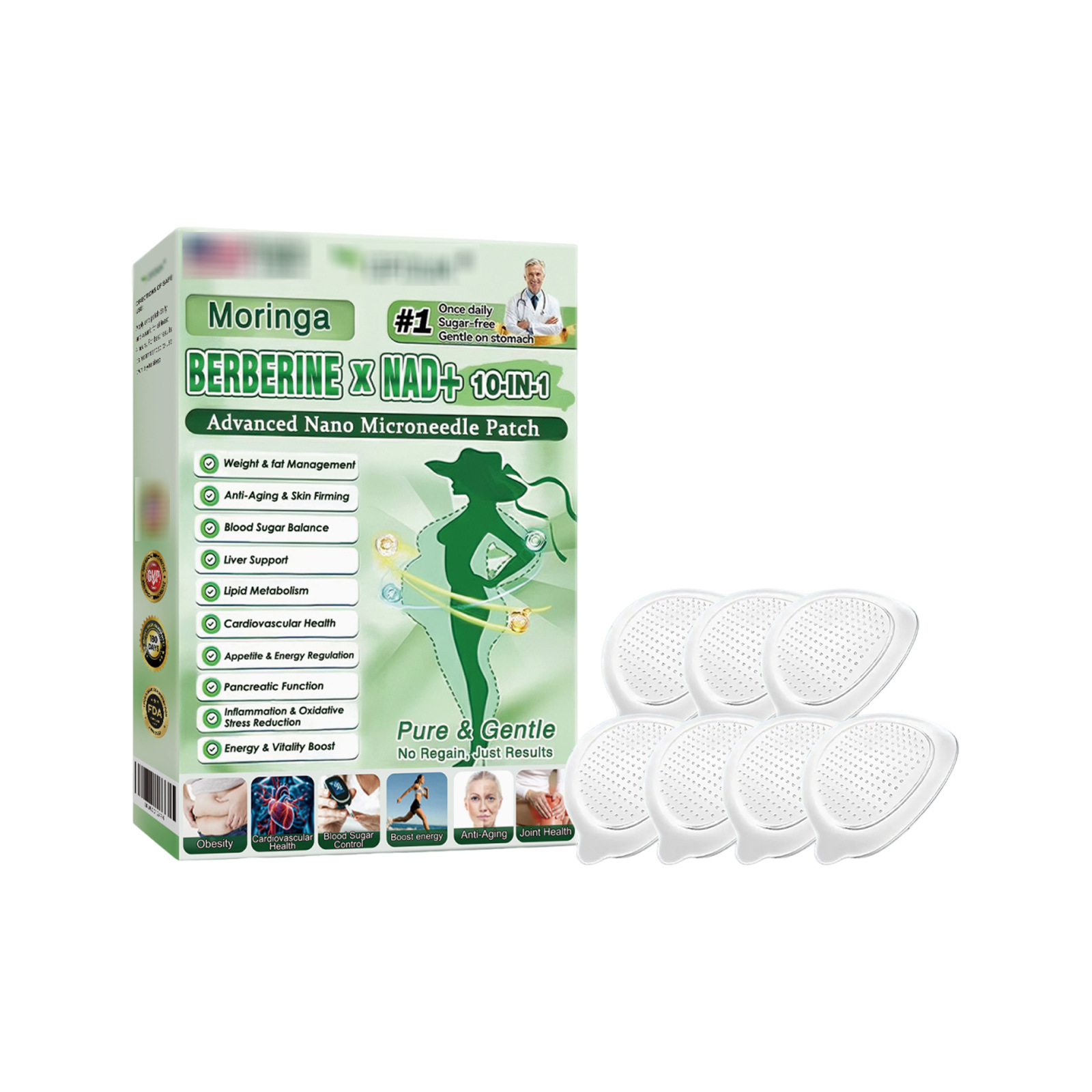 🔬 Berberine x NAD+ Nano Patch – 10-in-1 Metabolic Reset No needles. No dieting. Just one patch a day.