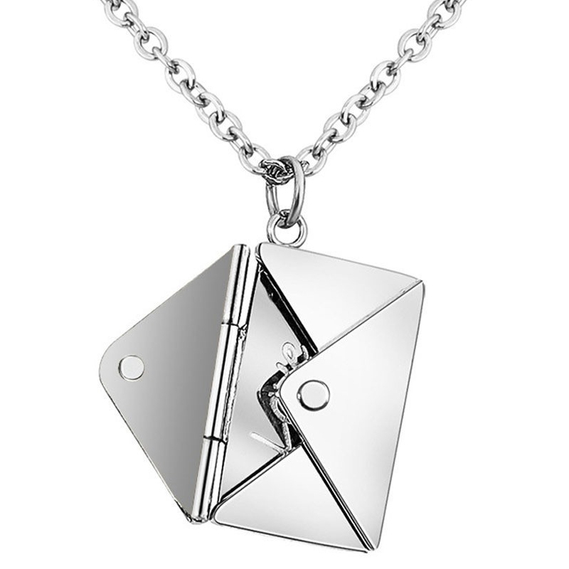  Engraved Envelope Necklace – Invite Luck, Wealth & Love!