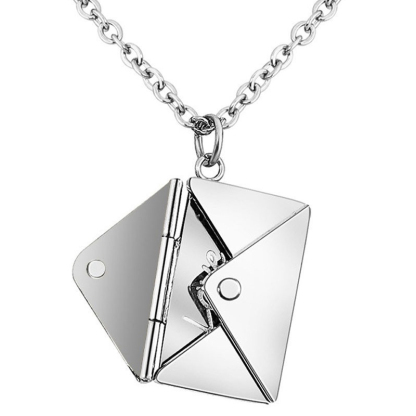  Engraved Envelope Necklace – Invite Luck, Wealth & Love!