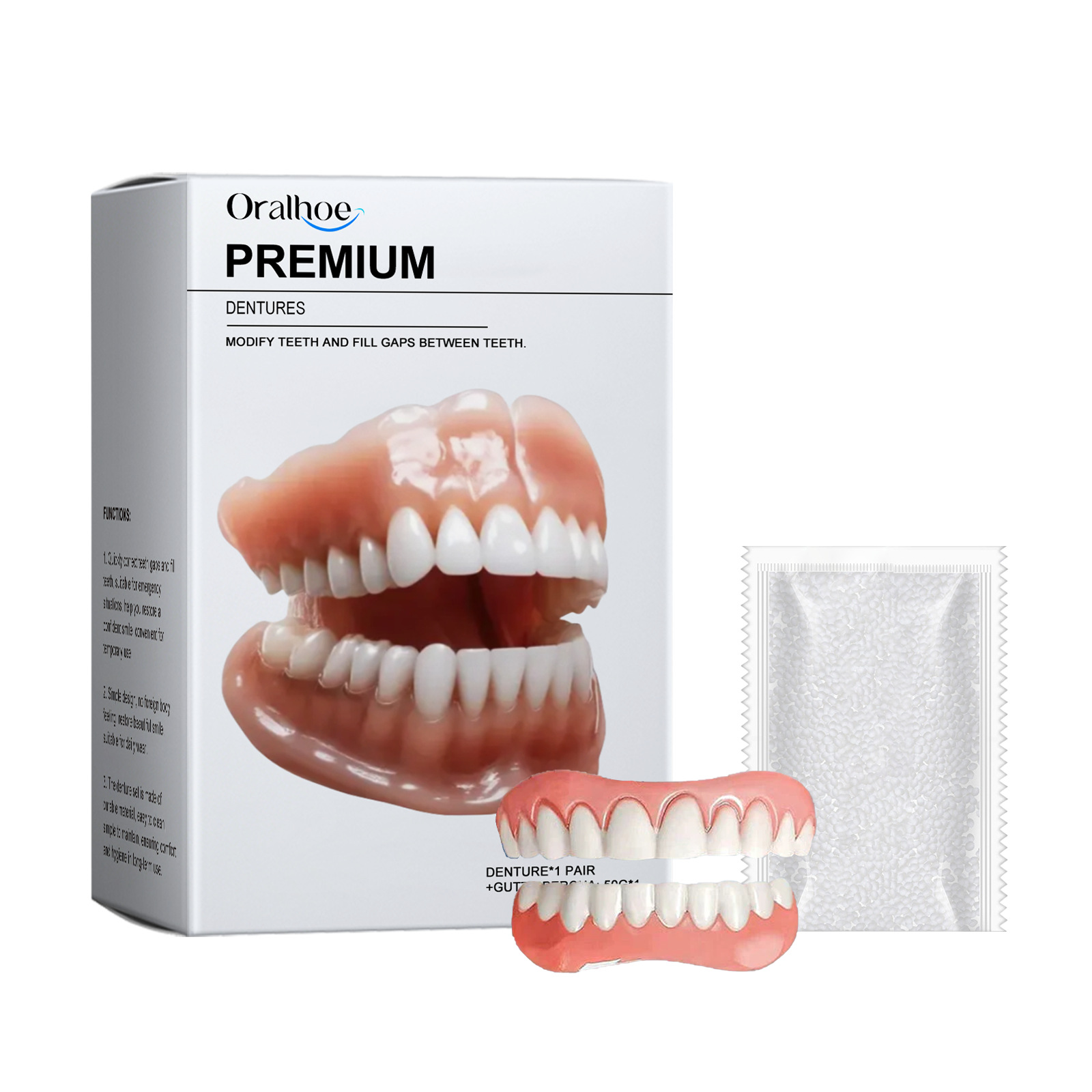 Perfect Smile Dentures🦷 – 1 Second to White, Neat Teeth & Boost Confidence 100x