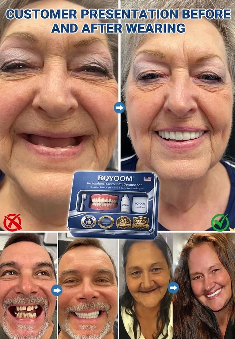 Instant perfect smile, dual-color optional denture box