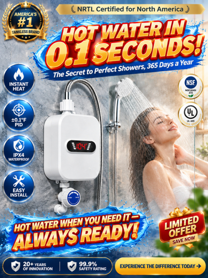 🔥 Instant Hot Water Heater | No Plumbing, No Tank