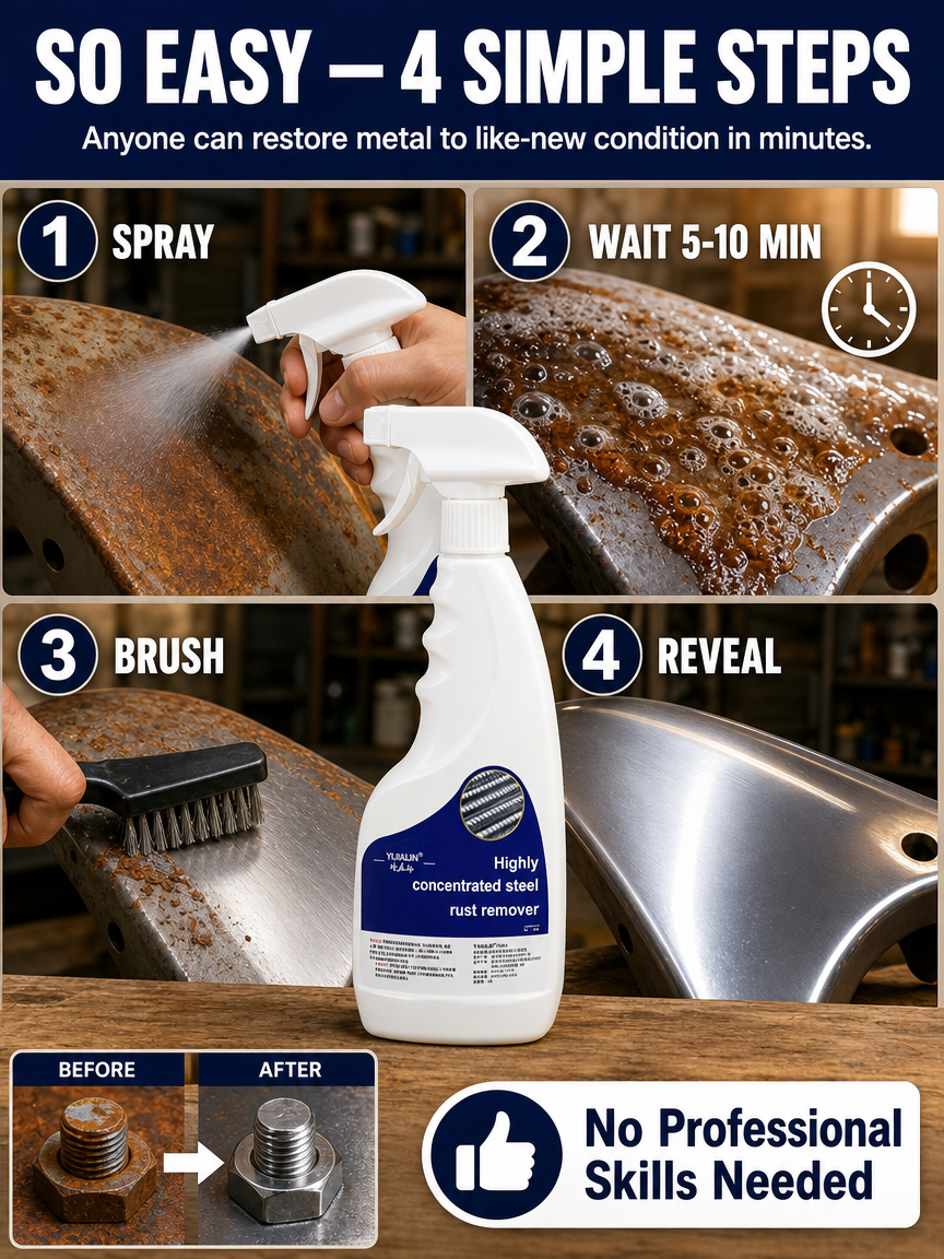 🛠️ 【Instant Rust Eraser】Ultra-Strong Metal Revival Spray Free trial ⭐