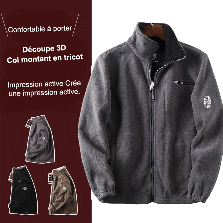 Norwegische Outdoor-Premiummarke【Zweiseitige Fleece-Jacke】99% Kaschmir