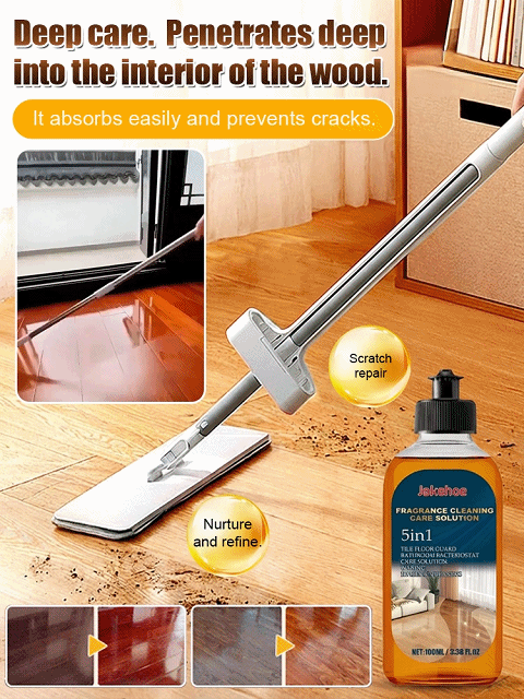 🌟 Mirror-Gloss Hardwood Cleaner –Old Floors → Brand New in 3 Seconds! ✨