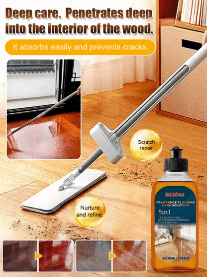 🌟 Mirror-Gloss Hardwood Cleaner –Old Floors → Brand New in 3 Seconds! ✨