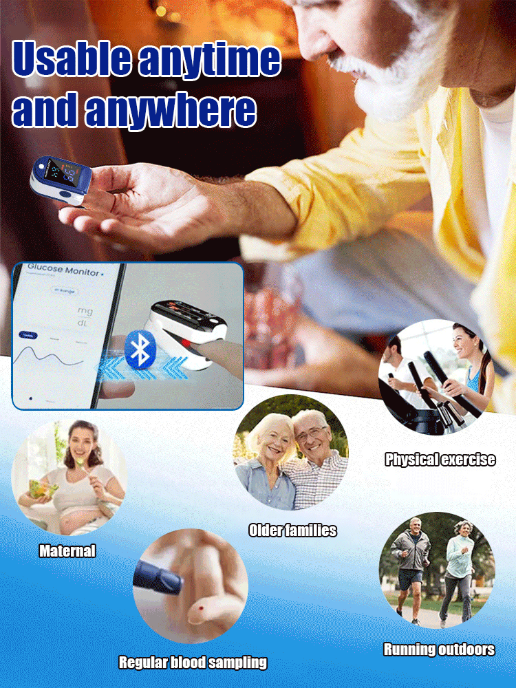 [☺️Painless Measurement] 🏥Professional-grade blood oxygen monitor with an accuracy rate of up to 99.9%, already applied in clinical medicine.✅