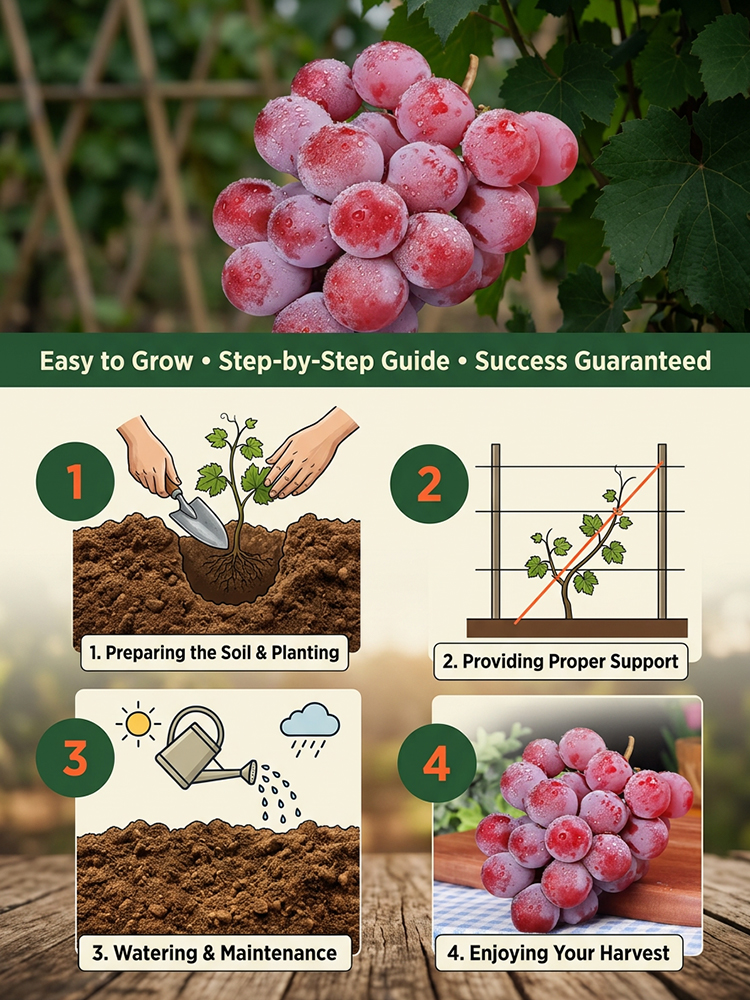 🍇 Grow Naturally Wine-Scented Grapes – Or We’ll Refund You! 🔥 Harvest lush, aromatic clusters in Year One! 💥 Brand New • Lowest Price Ever • Only a Few Packs Left!