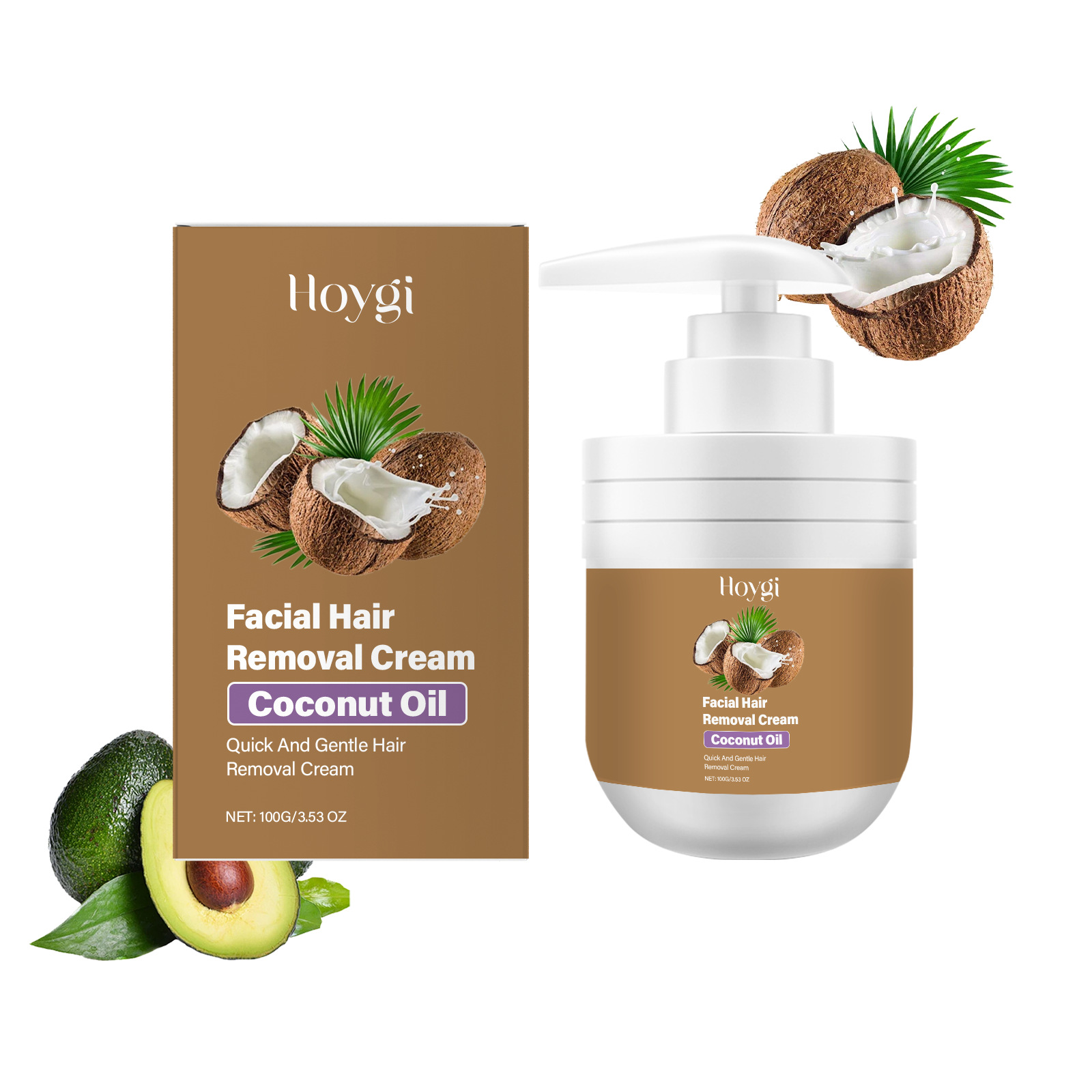 [Painless Hair Removal] Plant Extract Coconut Oil Hair Removal Cream