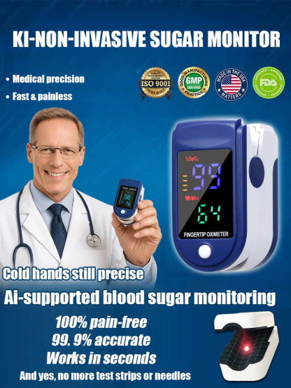 [☺️Painless Measurement] 🏥Professional-grade blood oxygen monitor with an accuracy rate of up to 99.9%, already applied in clinical medicine.✅