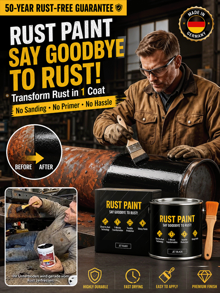 【50 Years Without Rusting】Metal Anti-rust Re-coated with Brightening and Polishing Paint