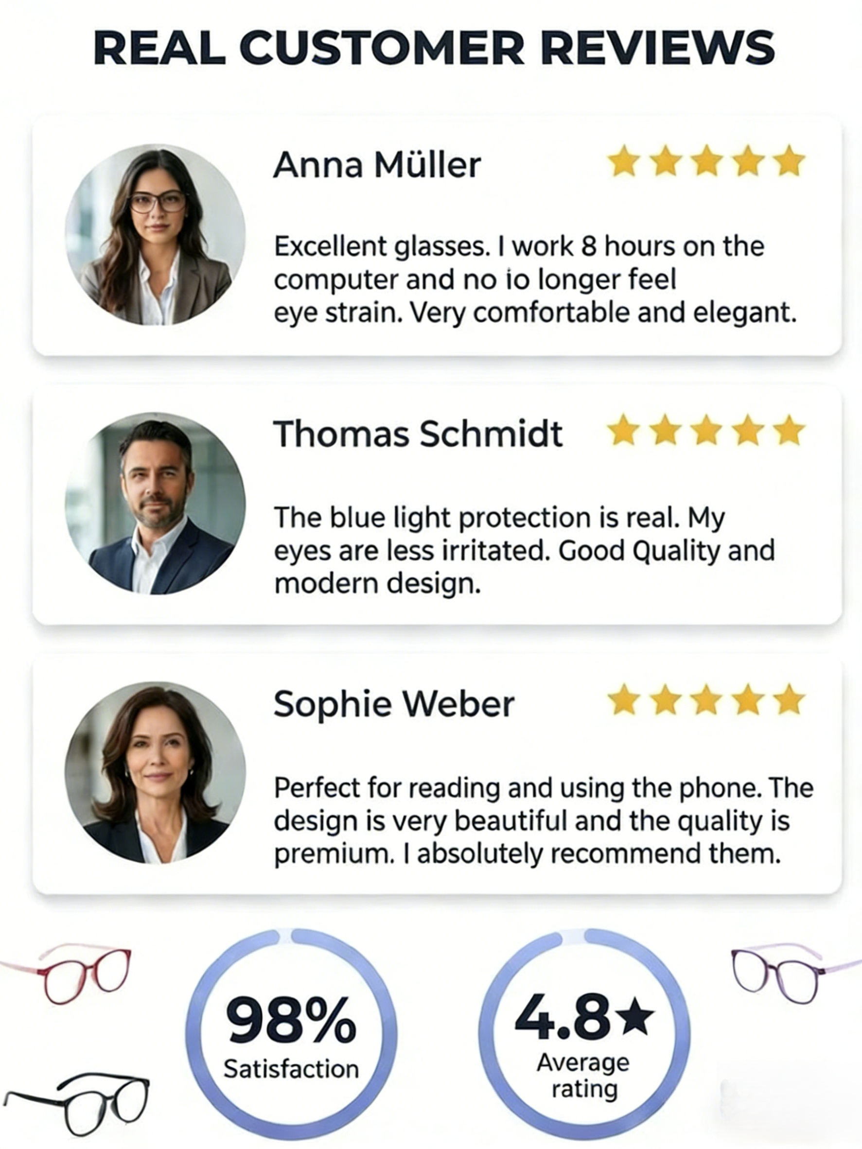 【No Eye Exam Required】 Ultra-light adaptive reading glasses with blue light filter ✨ Automatically adjusts to your vision in 0.01 seconds—covers a range from 0 to –10.00 diopters.